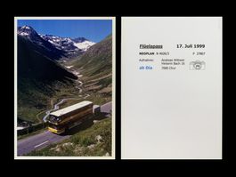 Flüela Pass Davos Postauto Neoplan Heiden Foto Ausdruck A5