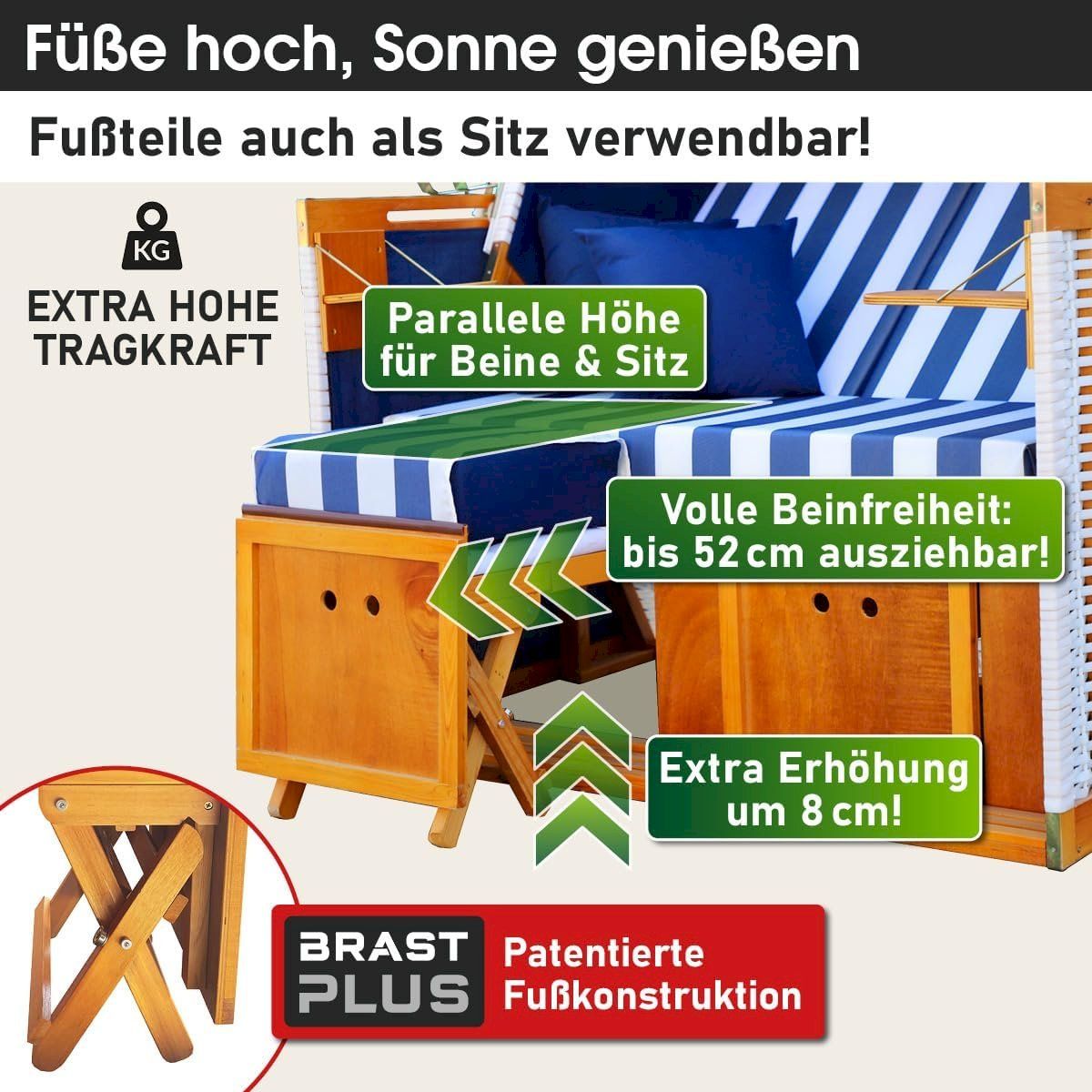 Sedie a sdraio: Strandkorb NORDERNEY DELUXE 120cm – Nuovo e nell'imballaggio originale da Bottighofen venduto da zaap 2
