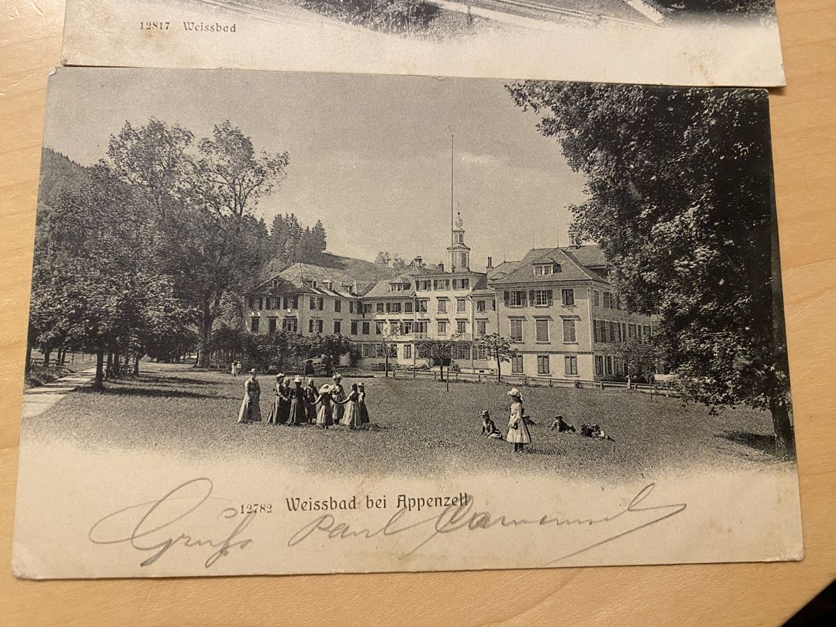 Cartoline postali: 3 Ak Weissbad Appenzell – Usato da Mosnang venduto da Goldwasser 3