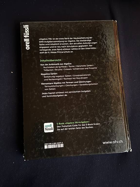Libri: Algebra 7/8 - Orell Füssli – Usato da Schlieren venduto da ads_h6l7 1