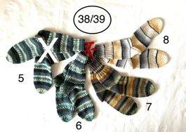 handgestrickte Wollsocken, 38/39
