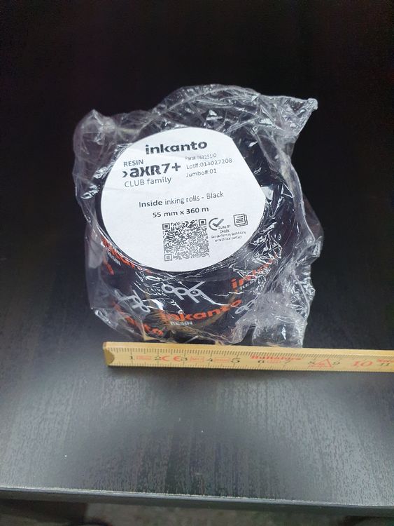 Inkanto AXR7+ Inking rolls, black, 55mm x 360m, Neu! (Neu und ...