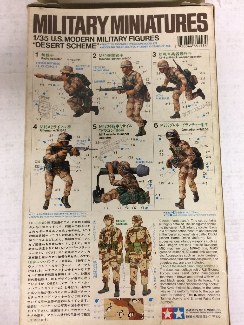 Statuette: not complete PLASTIC MINIATURES US DESERT SCHEME Tamiya – Difettoso da Vezia venduto da Aquarius_Age 1