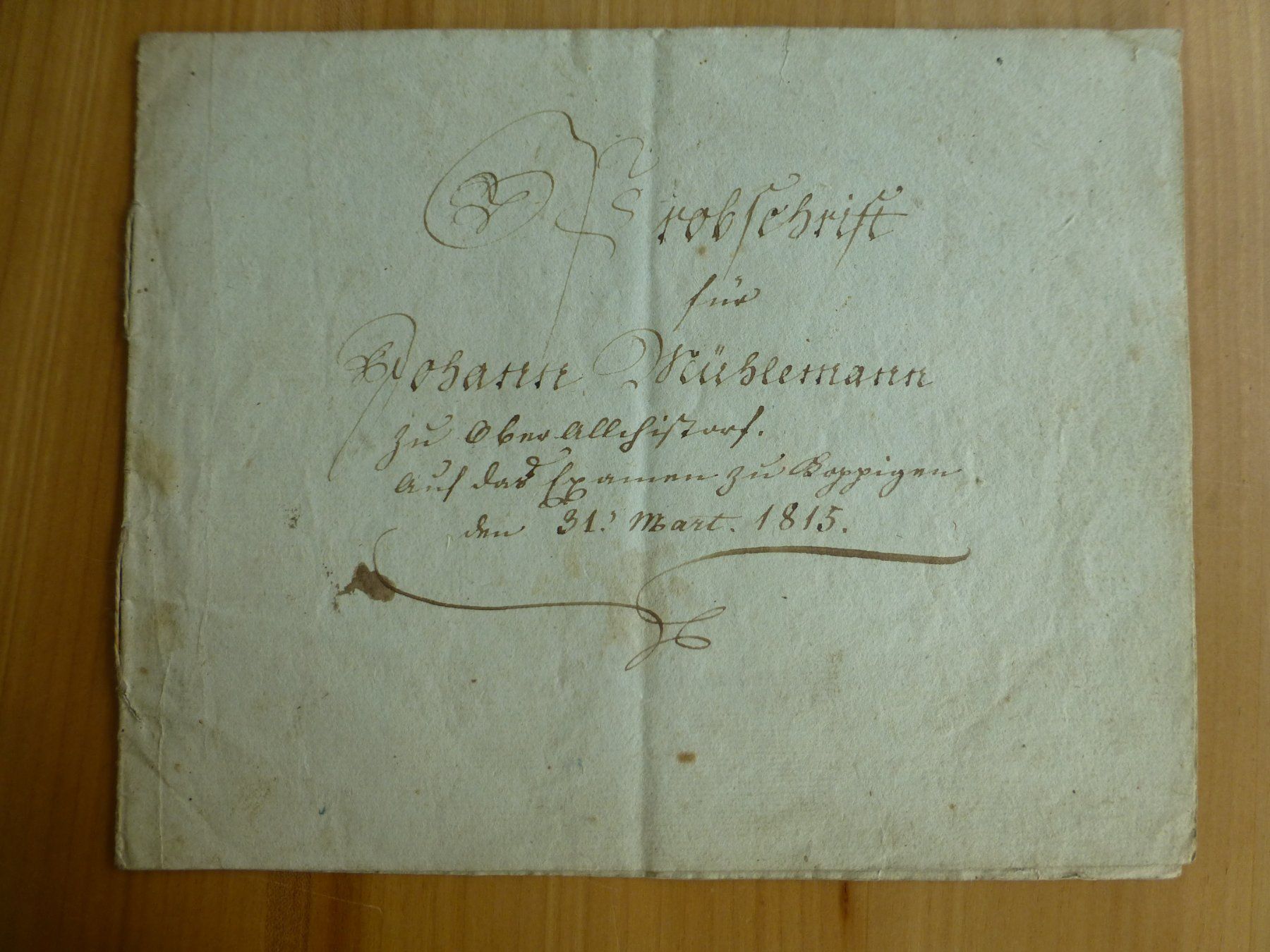 Dokumente: Alchensdorf, 31.März 1815   Erbteilung – Gebraucht aus Bettlach von 1saurer