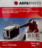 Druckerpatrone Tintenpatrone AGFAPHOTO PGI-520BK Schwarz 20m