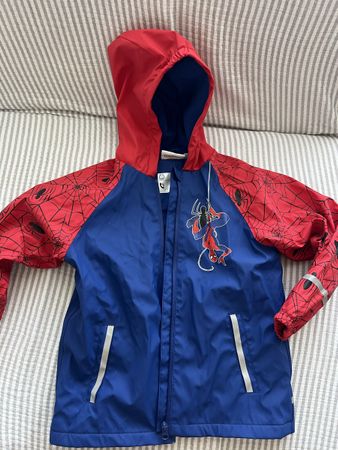 MARVEL SPIDERMAN REGENJACKE GEFÜTTERT MIT FASERPELZ 116/122