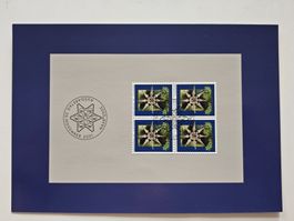 Schweizer Gedenkblatt / Sonderblatt zum Jahr 2001, 4er-Block