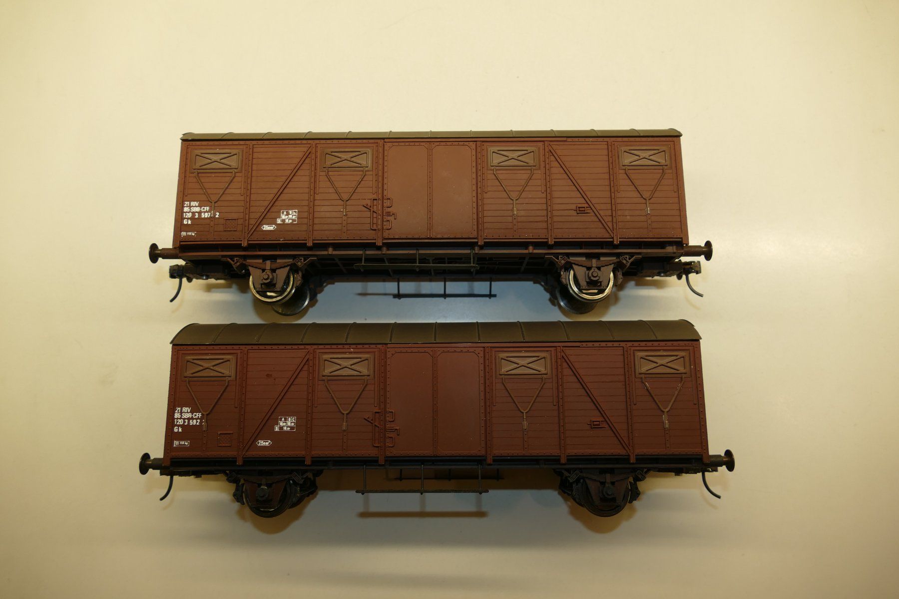 Modellini di ferrovie: Raimo 0: 2xSBB Güterwagen – Usato da Niederhasli venduto da Flash32