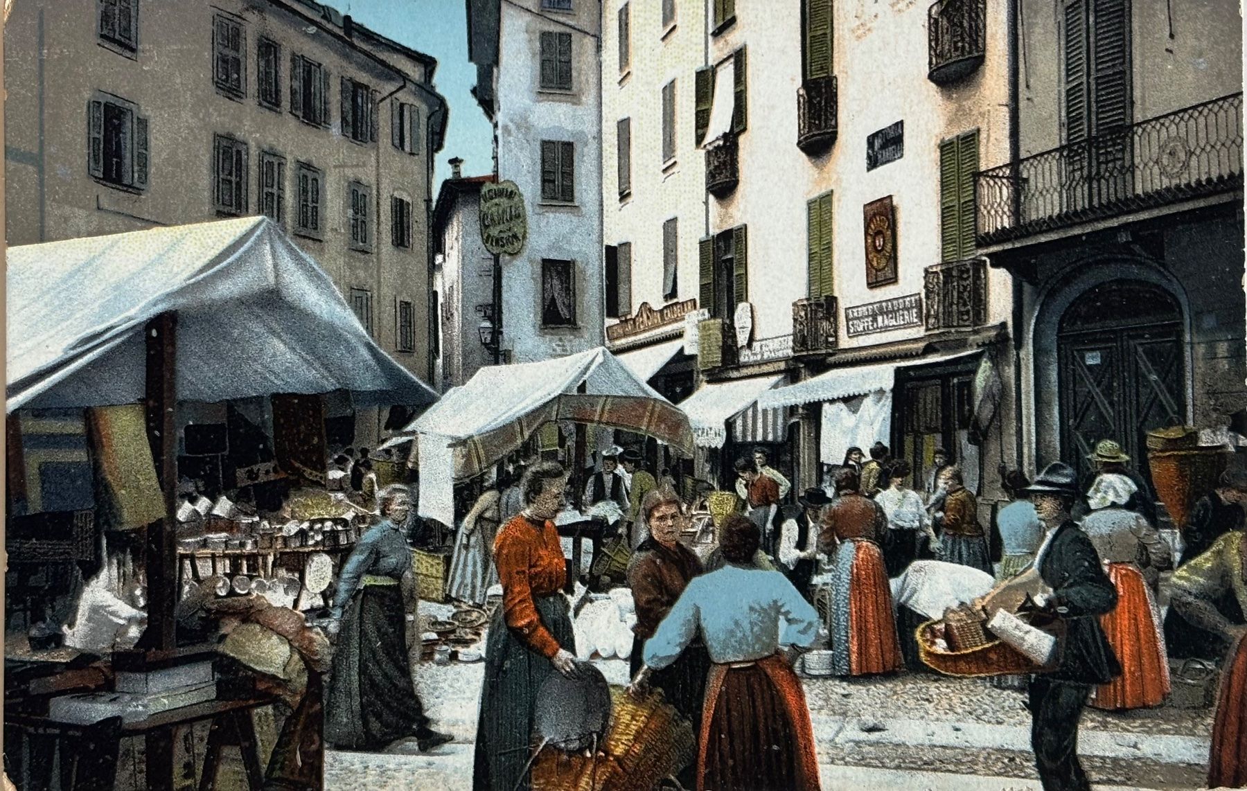 Ansichtskarten: Lugano, Mercato – Gebraucht aus Frauenfeld von Merk52