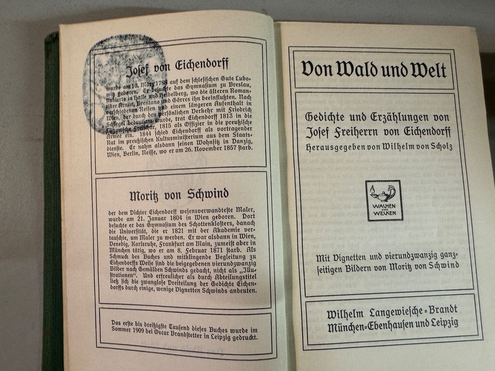 Livres: Antikes Buch "Von Wald und Welt" – D'occasion à Erstfeld par Uhu1980 3