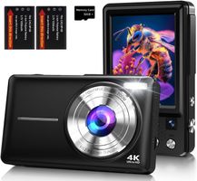 Kamera Fotokamera 4K 64MP Autofokus Dual-Objektiv 2 8-Zoll