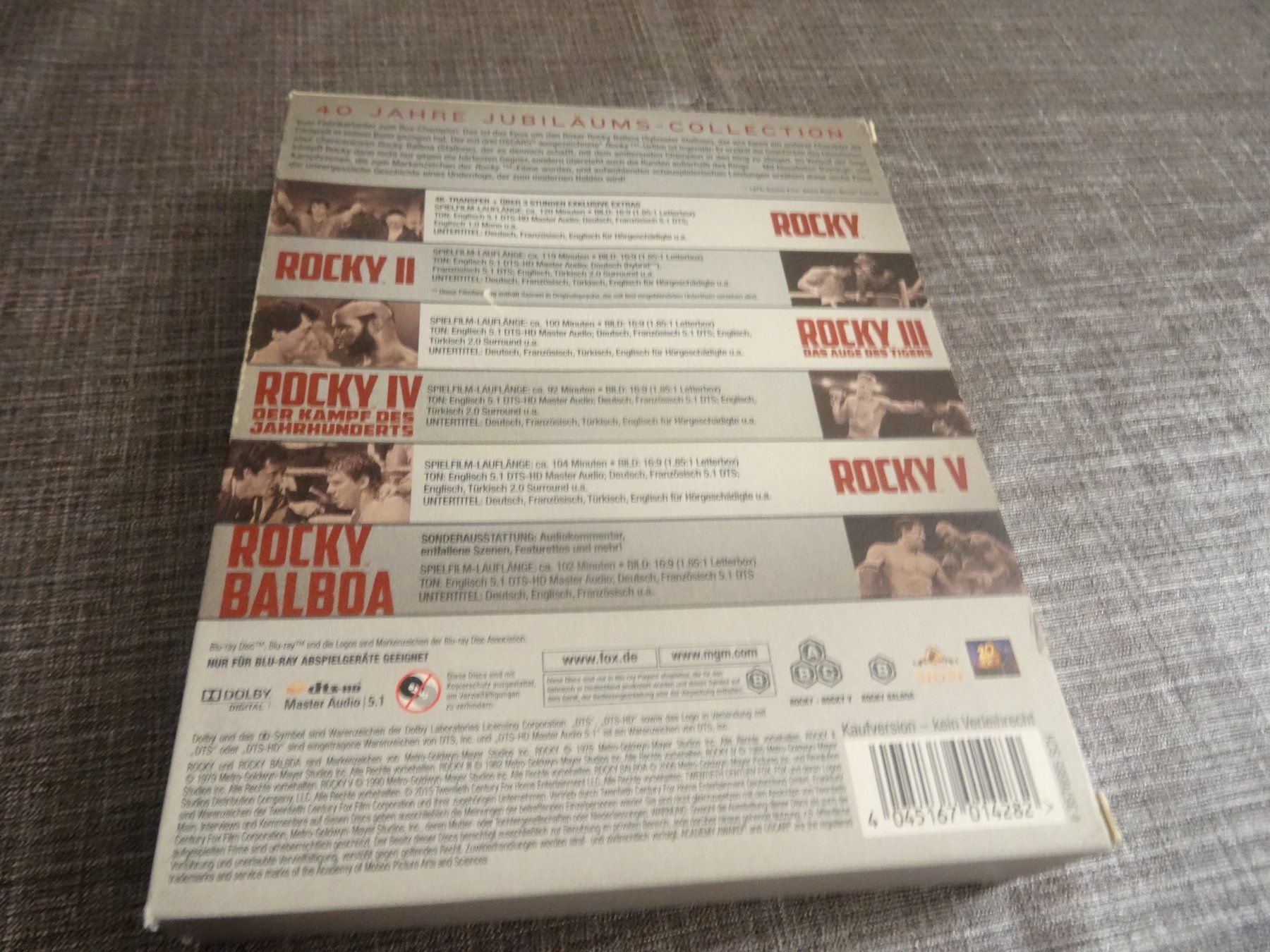 Tutti i DVDs: Rocky Jubiläums-Collection (Blu-Ray, 6 Discs) – Usato da Olten venduto da Disc-Verkauf 1