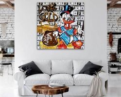 Pop Art, Street Art, Gemälde, Disney Dagobert Duck