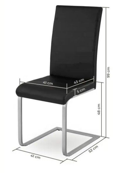 Sedie: 8er-Set Schwingstühle Esszimmerstühle Schwarz – Usato da Wauwil venduto da Tlys1 5