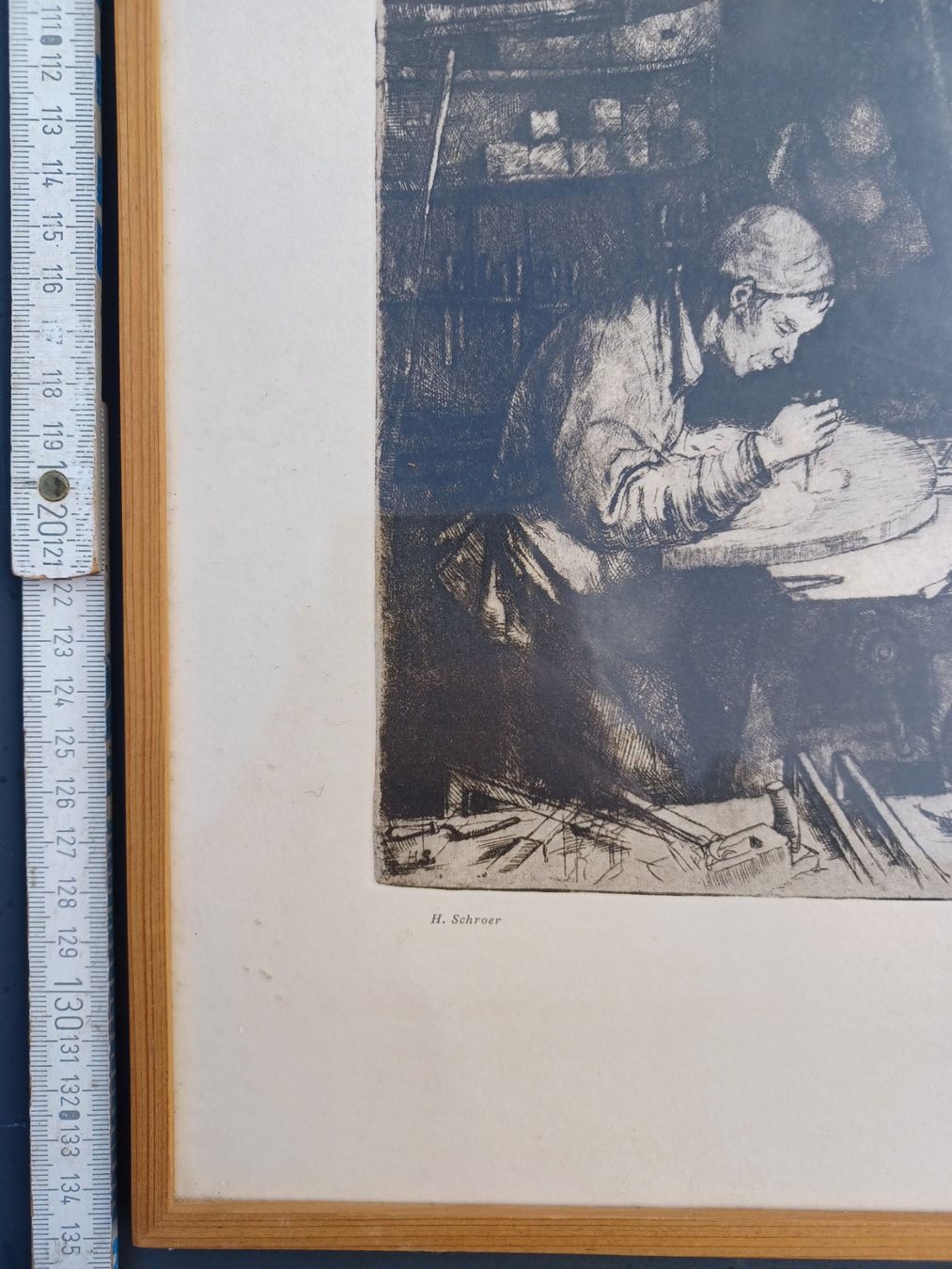 Gemälde: Holzschnitzer, H. Schroer – Gebraucht aus Horw von Mikesch108 4