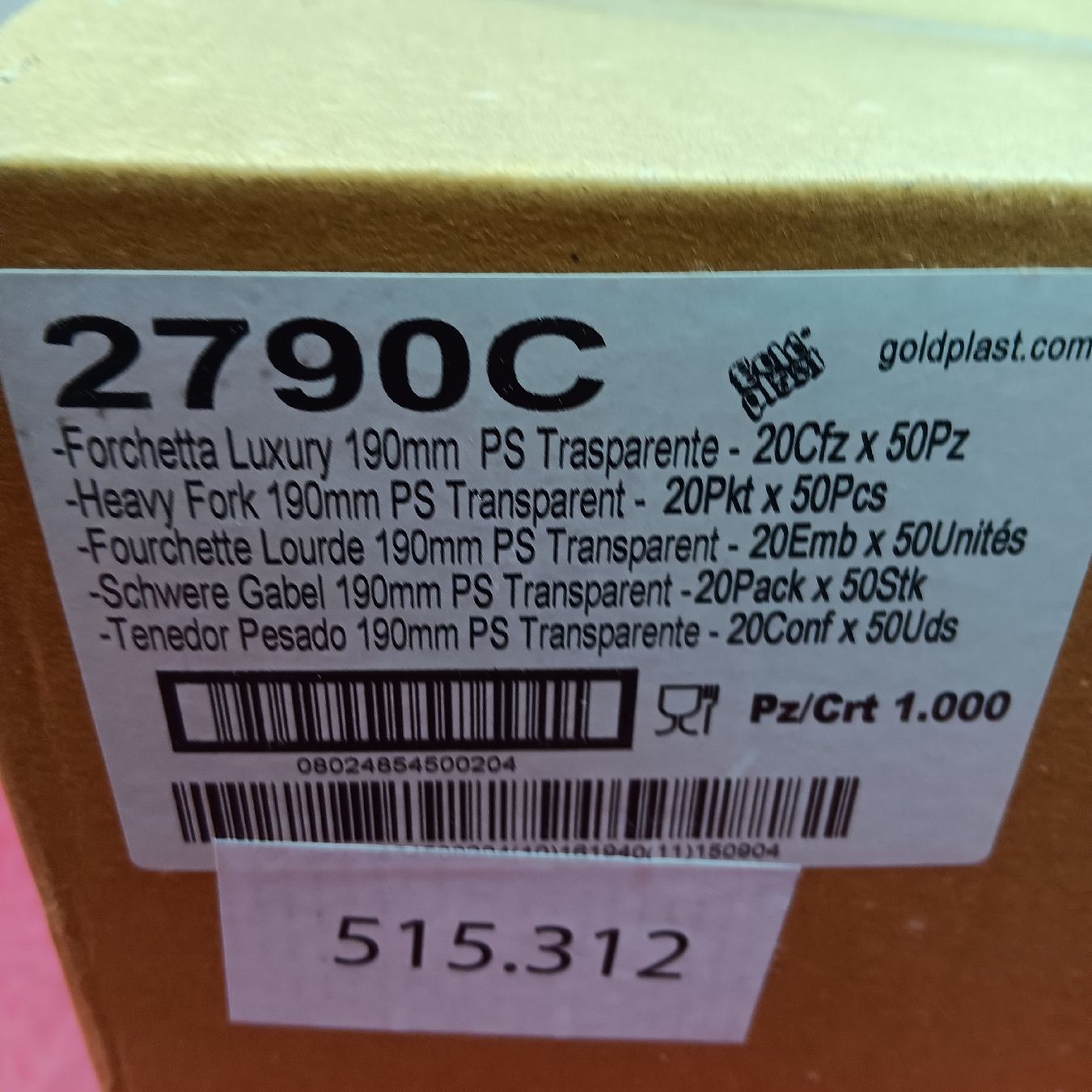 Komplettküchen: EW. Gabel 190mm PS Transparent 1000 srk. – Neu und originalverpackt aus Zell LU von erwin61 2