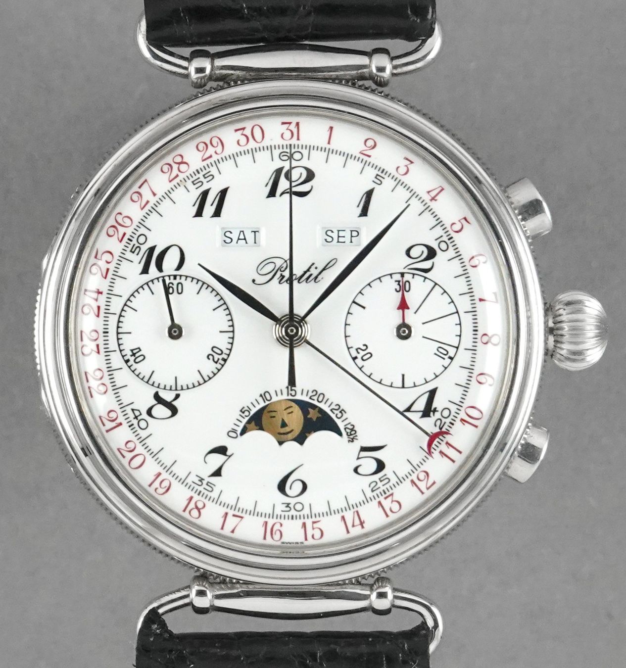 Uhren: Protil Chronograph Valjoux 7733 925er Silber – Gebraucht aus Meilen von Anonymous3