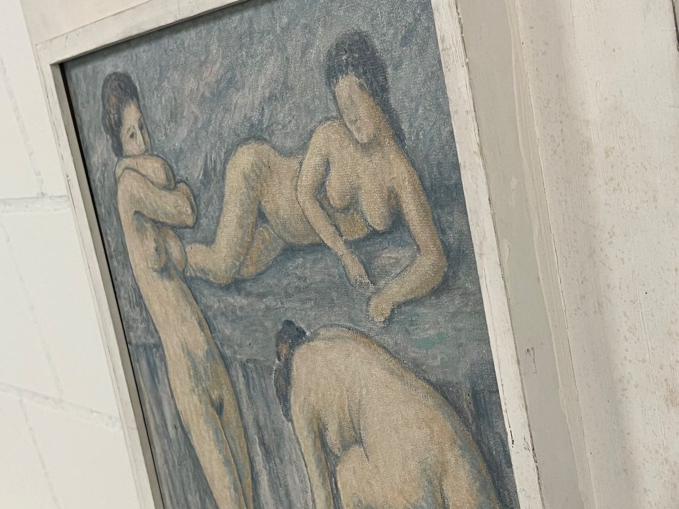 Dipinti: W.J. Müller 1974 Gemälde "Drei Badedamen" – Usato da Basel venduto da PAUL_ART 7