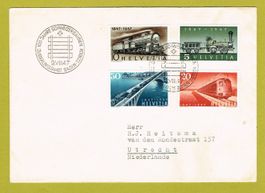 100 Jahre Schweizerbahnen 1947, 2 Briefe Baden-Zürich-Baden