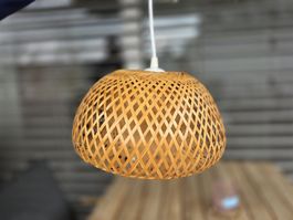 Hängeleuchte, Lampe, Bambus, geflochten, neuwertig!