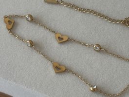 Luxus Elegante Edelsthal Kette Farbe : Gold/ Silber