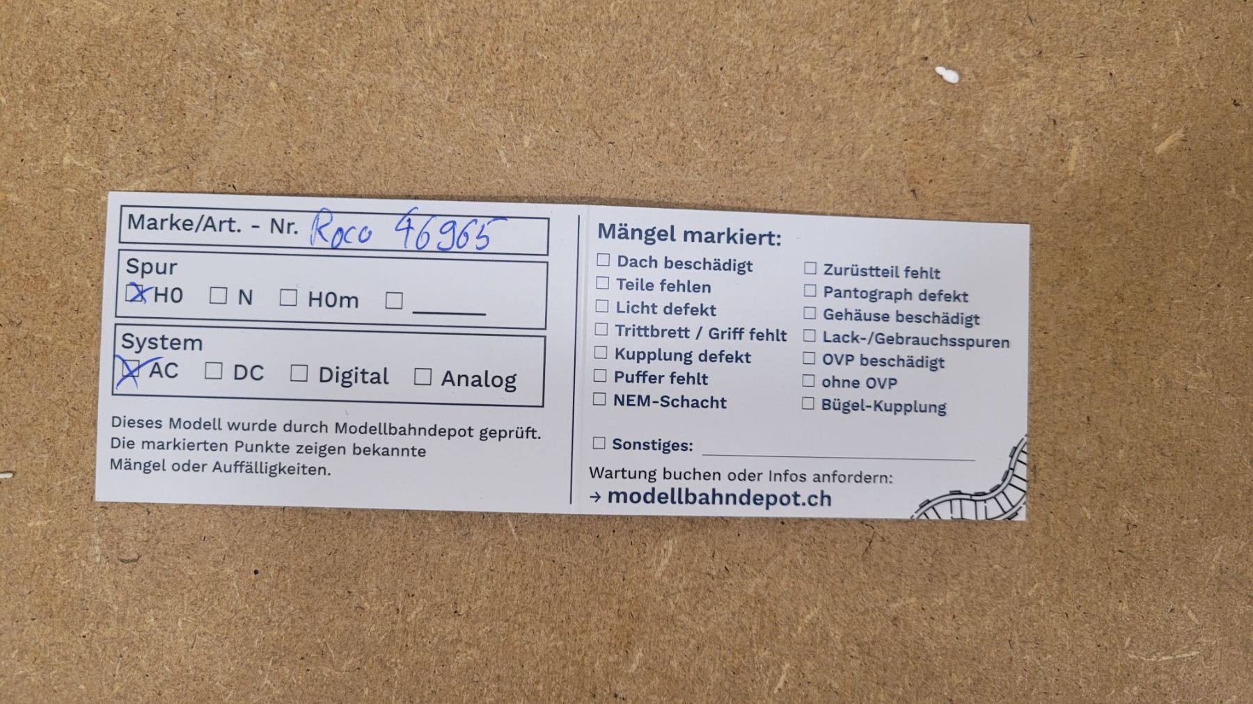 Roco Modelleisenbahnen: Spur H0 Roco 46965 Sputnik SBB AC – Gebraucht aus Büsserach von ModellbahnDepot 8
