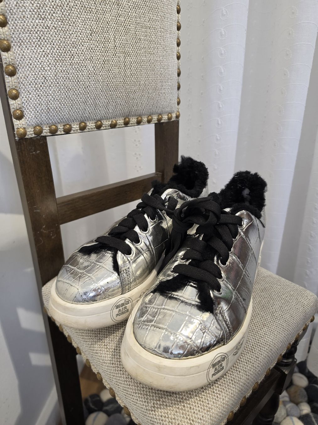 Premiata Damenschuhe: Sneakers PREMIATA silber Grösse 38 mit Futter – Gebraucht aus Adligenswil von FriedasWelt 1