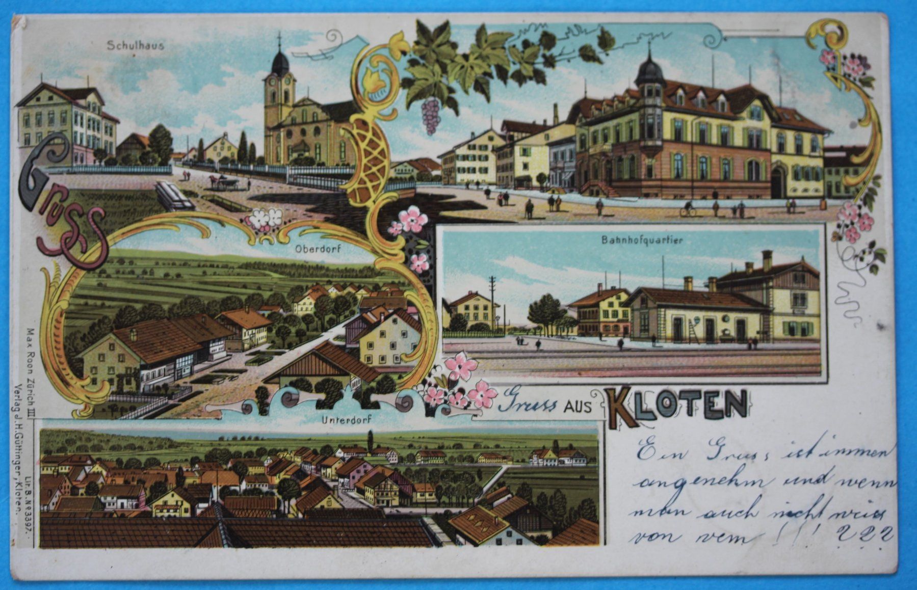 Ansichtskarten: KLOTEN LITHO AK – Gebraucht aus Lotzwil von pirolh
