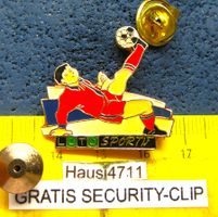 FUSSBALL PIN FALLRÜCKZIEHER GOLDIG GLASIERT