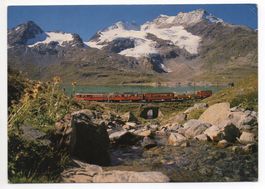 BERNINA-PASS Bahn Bernina-Express mit Lago Bianco