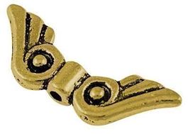 2 Flügel Perlen römisch  20x7mm ag