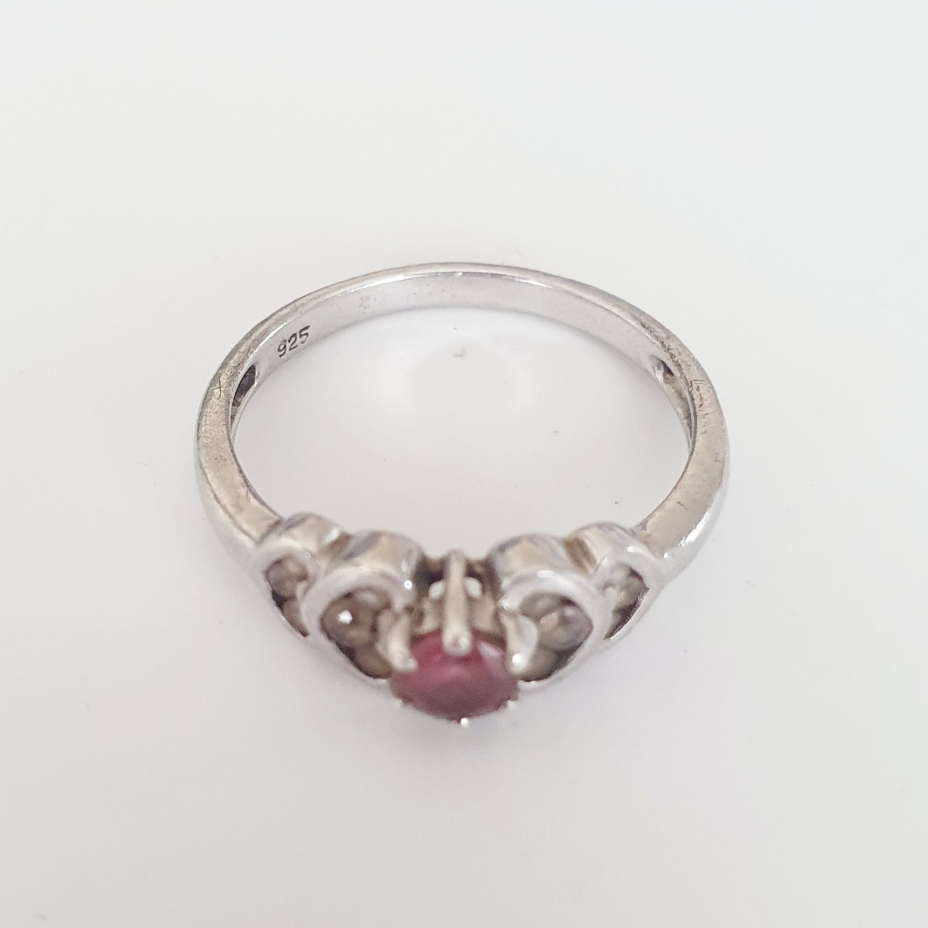 Anelli: Silberring 925 mit pinkem Stein, Grösse 17.4 mm, – Usato da Kreuzlingen venduto da Wunderkiste123 2