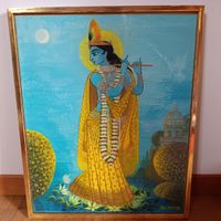 Eitempera Gemälde Sri Krishna der Künstlerin Jutta