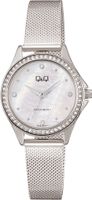 🇯🇵®Q&Q Citizen Damenuhr Edelstahl Silber Quartz Analog NEU