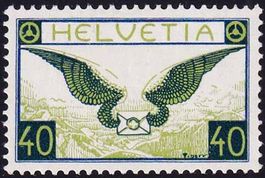 1933, Flugpostmarke Nr. F15z, geriffeltem Papier, postfr.**.