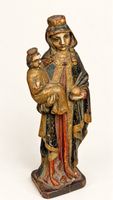 Holzskulptur der Madonna, 18.–19. Jahrhundert, Höhe 20 cm
