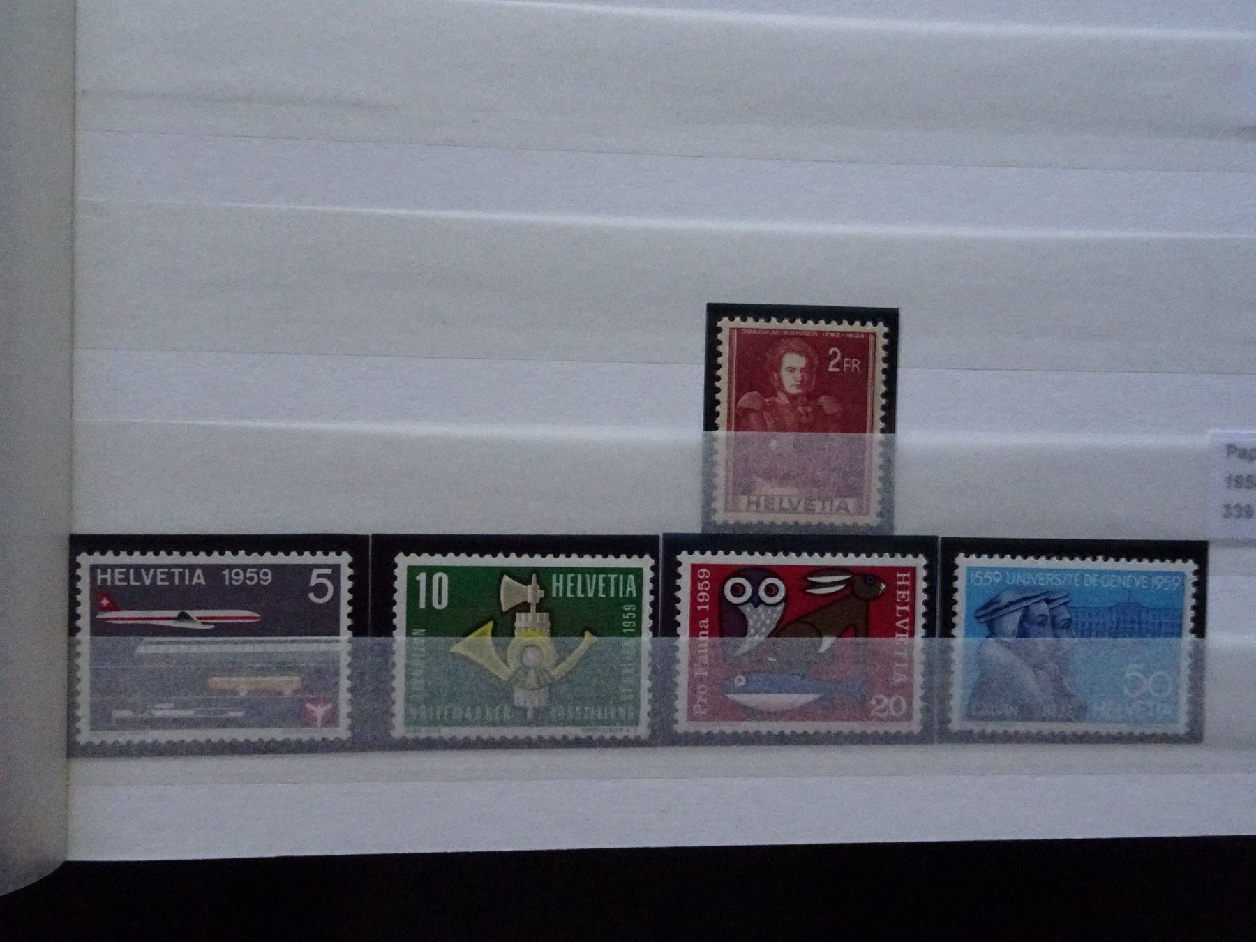 Tous les timbres: 1956**-1959** – Neuf (Voir description) à Aadorf par Chnorli-Furz 3
