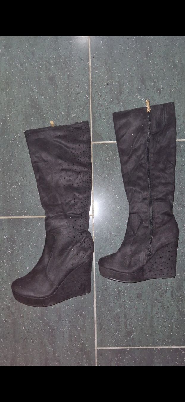 Scarpe da donna: Stiefel mit Keilabsatz und Glitzersteinen 38 – Nuovo (secondo la descrizione) da Bubendorf venduto da ang_b829 2