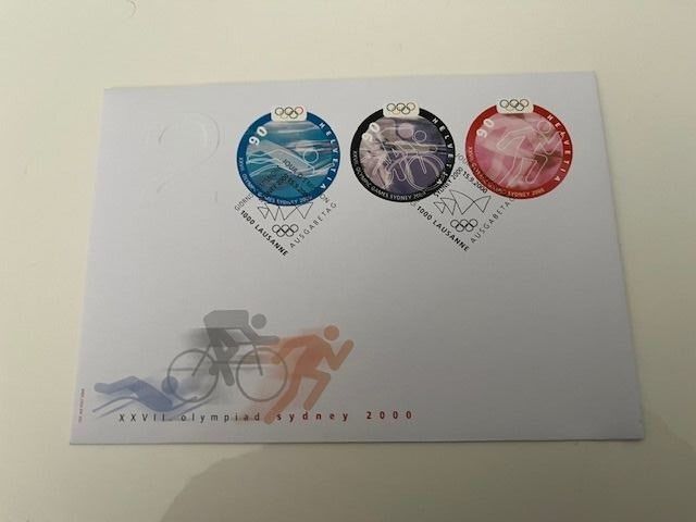 Alle Briefmarken: Ersttagsbrief Olympiad Sydney 2000 – Gebraucht aus Naters von sch_9fvg