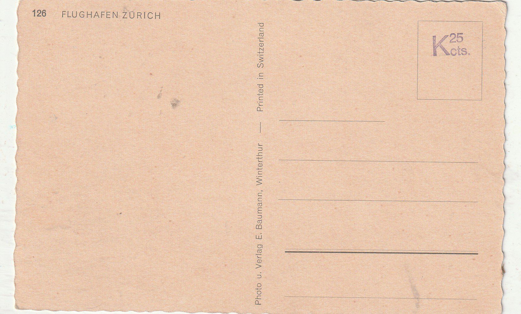 Cartoline postali: Flughafen Zürich Kloten – Usato da Lumbrein venduto da made02 1