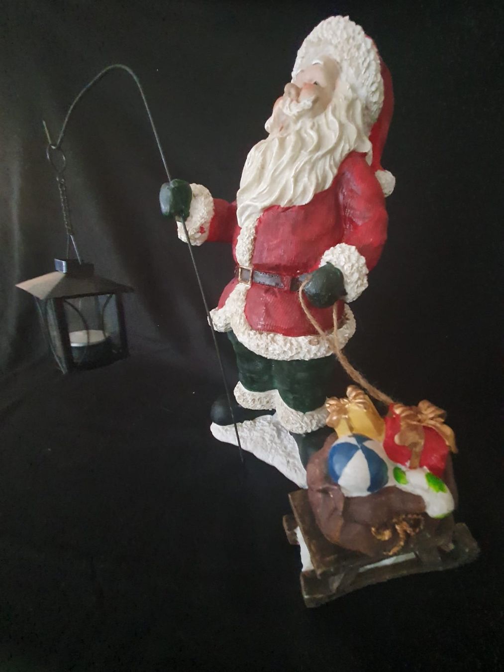 Alle Dekorationen: Nikolaus mit Schlitten und Laterne - Deko - 36 cm – Gebraucht aus Auw von beretta1966 1