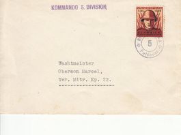 Kommandostäbe Wi 43 auf Brief