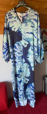 ZARA, Midikleid, Kaftan, Gr. XS, Satin-Effekt