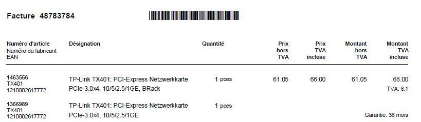 TP-Link Laufwerke & Adapter: TP Link 10 Gbit Netzwerkkarte – Neu (gemäss Beschreibung) aus Grenchen von Dominique1961 5