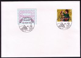 ATM 7Ax_Sonderstempel 8421 DÄTTLIKON__750 Jahre !__ERSTTAG !