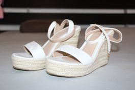 Sommerschuhe mit Keilabsatz, Gr. 39