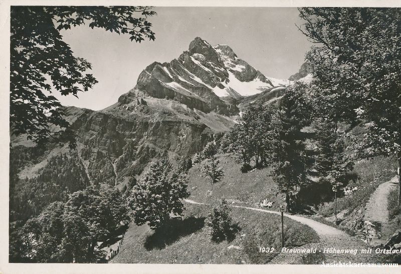 Ansichtskarten: Braunwald - Höhenweg + 1946 – Gebraucht aus Emmenbrücke von teestube