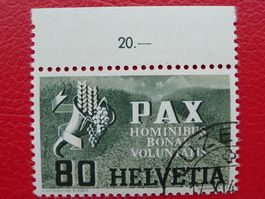 1945, Nr.269, PAX Stempel LUZERN +Bogenrand, Kat: 60.-+