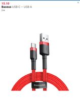 Baseus CATKLF-C09 cafule Cable USB A zu C  2Meter