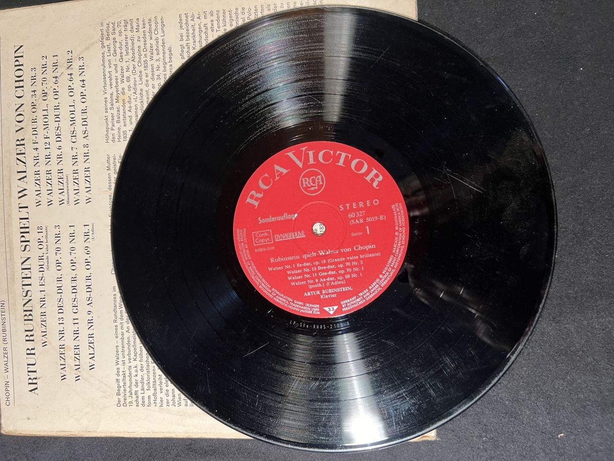 Dischi in vinile: Rubinstein spielt Chopin Walzer Schallplatte LP – Usato da Niederrohrdorf venduto da beniledergerber 3